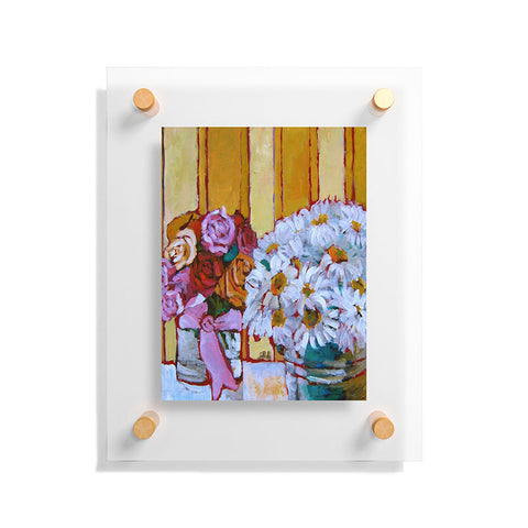 Jenny Grumbles Daisies and Roses Floating Acrylic Print