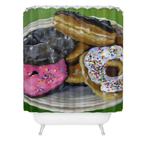 Jenny Grumbles Donuts Shower Curtain