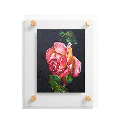 Jenny Grumbles Pink Rose Floating Acrylic Print