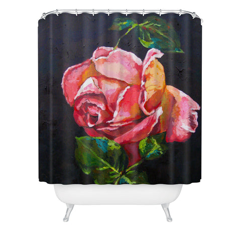Jenny Grumbles Pink Rose Shower Curtain