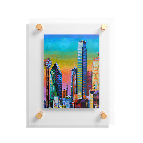 Jenny Grumbles Somewhere Over The Big D Floating Acrylic Print