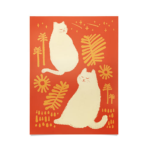 Jimmy Tan Abstraction minimal cat 27 Poster