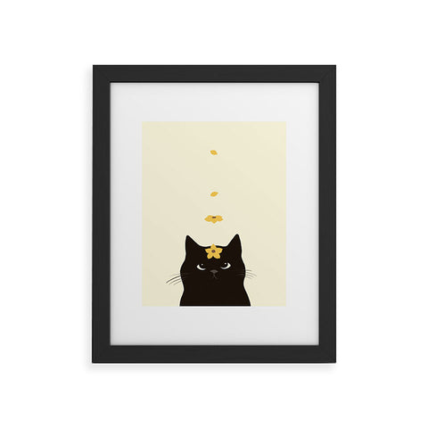 Jimmy Tan Hidden cat 20 spring yellow Framed Art Print