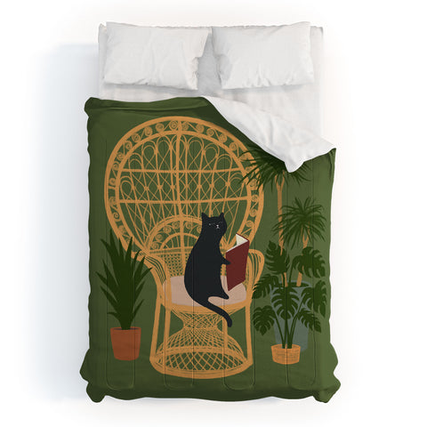 Jimmy Tan Hidden cat 51 private forest Comforter