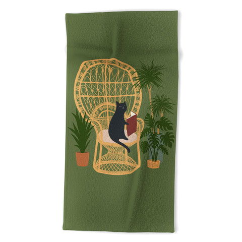 Jimmy Tan Hidden cat 51 private forest Beach Towel
