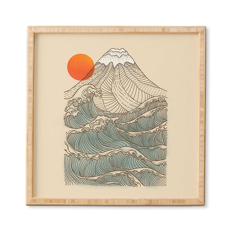 Jimmy Tan Mount Fuji the great wave Framed Wall Art