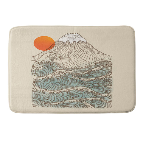 Jimmy Tan Mount Fuji the great wave Memory Foam Bath Mat