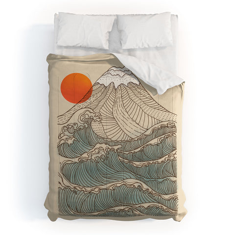 Jimmy Tan Mount Fuji the great wave Comforter