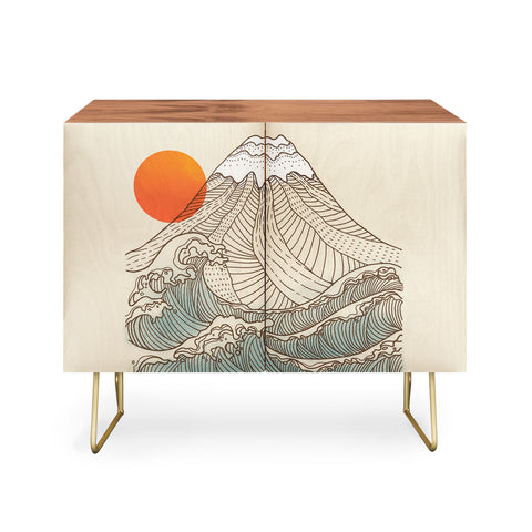 Jimmy Tan Mount Fuji the great wave Credenza