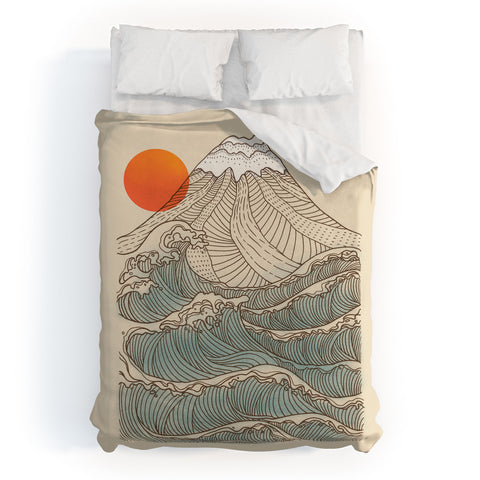 Jimmy Tan Mount Fuji the great wave Duvet Cover