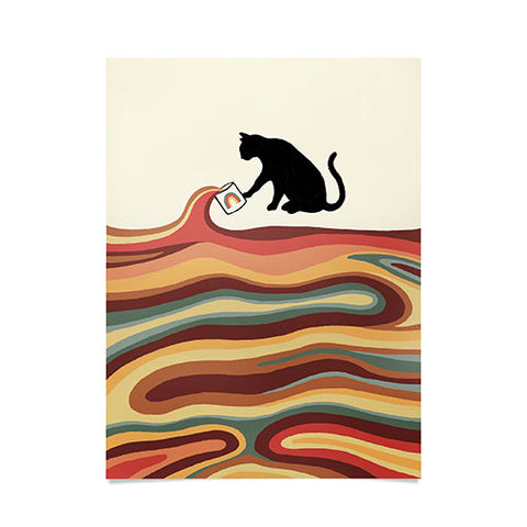 Jimmy Tan Rainbow cat 1 coffee milk drop Poster