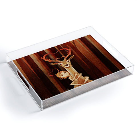 Jose Luis Guerrero Deer 1 Acrylic Tray
