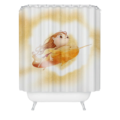 Jose Luis Guerrero Narwhal Shower Curtain