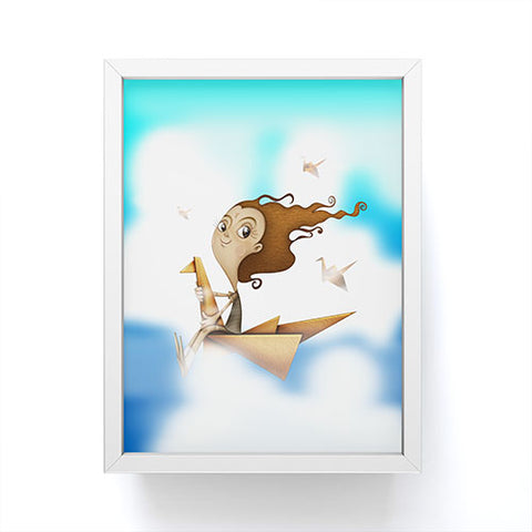 Jose Luis Guerrero Origami Flying Framed Mini Art Print