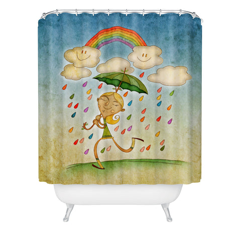 Jose Luis Guerrero Rain 3 Shower Curtain