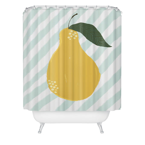 Joy Laforme A Pear is a Pear Shower Curtain