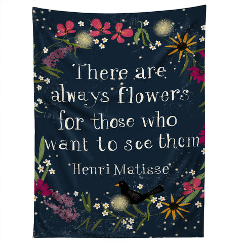 Joy Laforme Always Flowers Tapestry