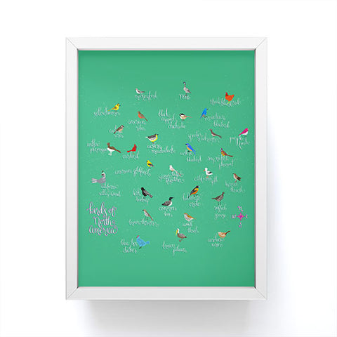 Joy Laforme Birds Of North America Framed Mini Art Print