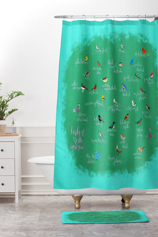 Joy Laforme Birds Of North America Shower Curtain And Mat