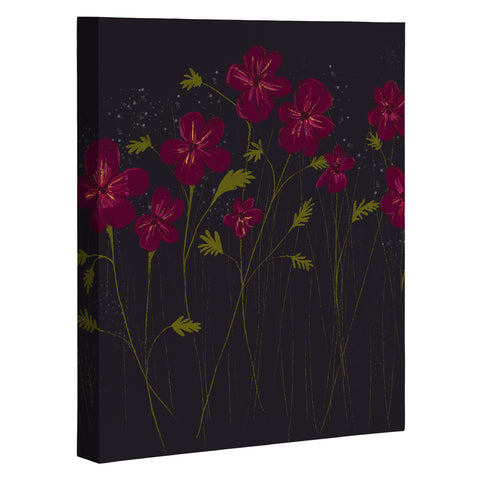 Joy Laforme Blooms of Field Pansies Art Canvas