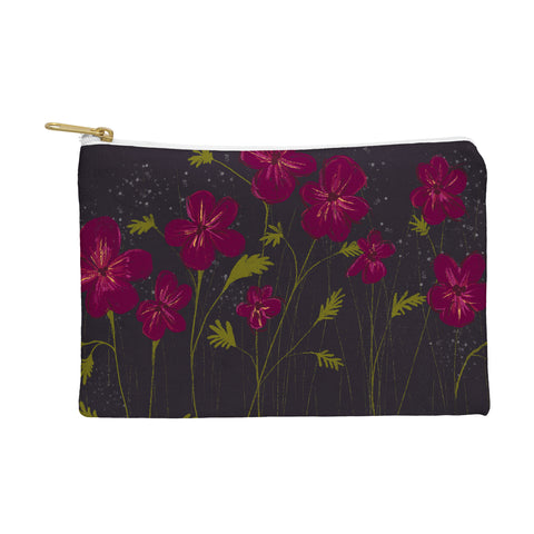 Joy Laforme Blooms of Field Pansies Pouch
