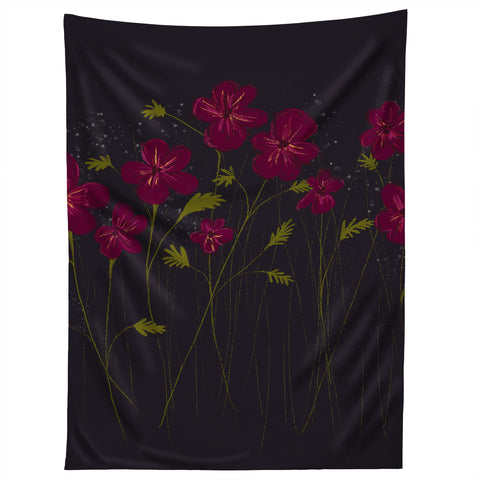 Joy Laforme Blooms of Field Pansies Tapestry