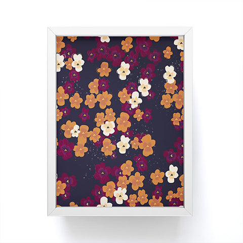 Joy Laforme Blooms of Mini Pansies Framed Mini Art Print