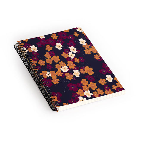 Joy Laforme Blooms of Mini Pansies Spiral Notebook