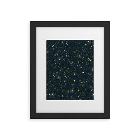 Joy Laforme Constellations In Midnight Blue Framed Art Print
