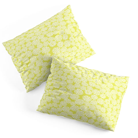 Joy Laforme Dahlias Chartreuse Pillow Shams