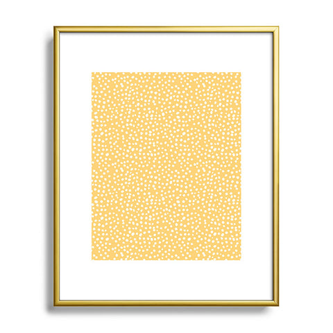 Joy Laforme Dots In Orange Metal Framed Art Print
