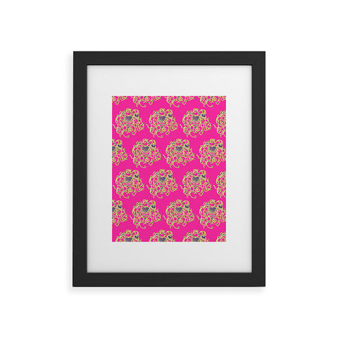 Joy Laforme Far Far Away Elephants in Pink Framed Art Print