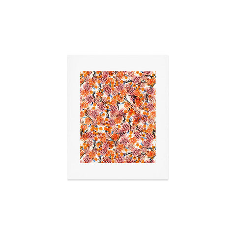 Joy Laforme Floral Forest Orange Art Print