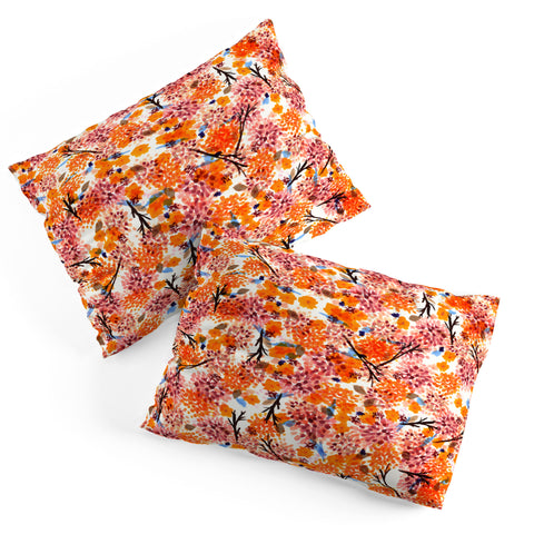 Joy Laforme Floral Forest Orange Pillow Shams