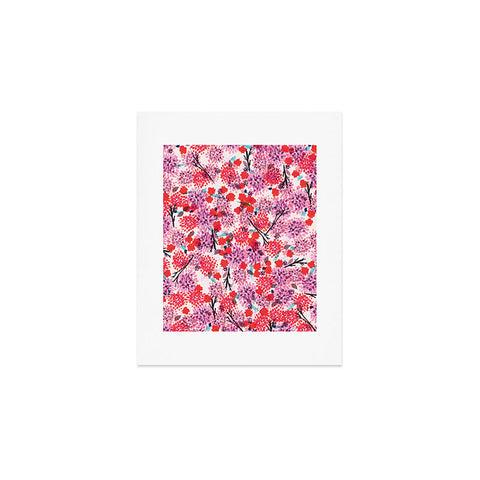 Joy Laforme Floral Forest Red Art Print
