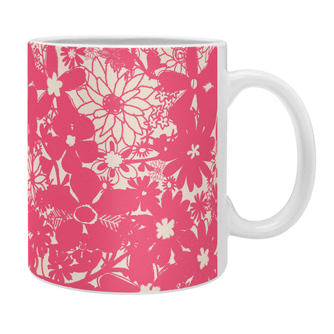 Joy Laforme Floral Rainforest In Coral Pink Coffee Mug