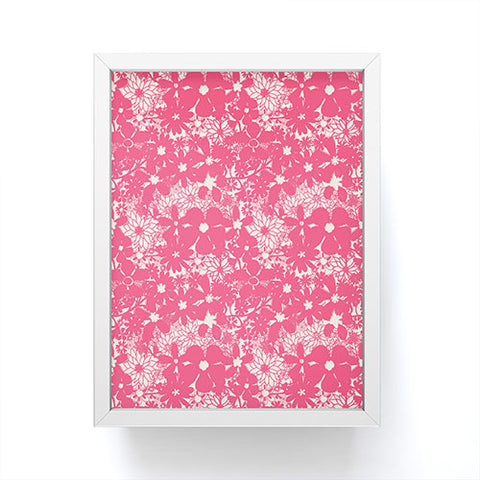 Joy Laforme Floral Rainforest In Coral Pink Framed Mini Art Print