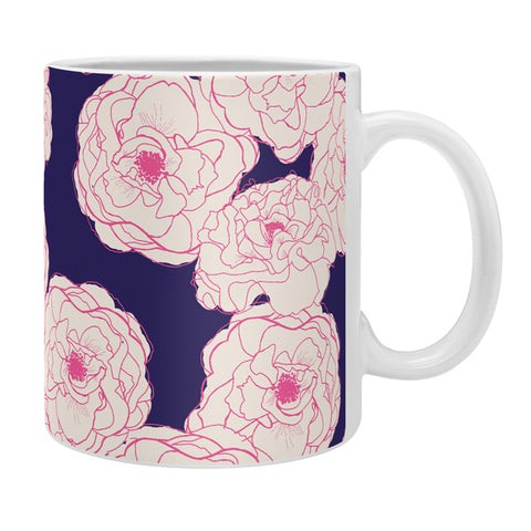 Joy Laforme Floral Sophistication In Navy Coffee Mug
