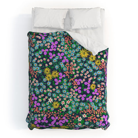 Joy Laforme Flower Bed Duvet Cover