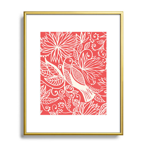 Joy Laforme Folklore Garden Bird Metal Framed Art Print