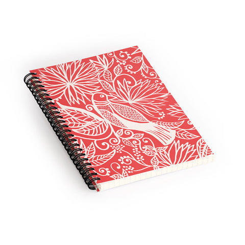 Joy Laforme Folklore Garden Bird Spiral Notebook