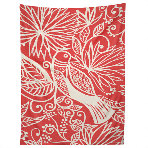 Joy Laforme Folklore Garden Bird Tapestry