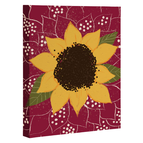 Joy Laforme Folklore Sunflower Art Canvas