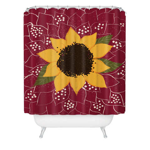 Joy Laforme Folklore Sunflower Shower Curtain