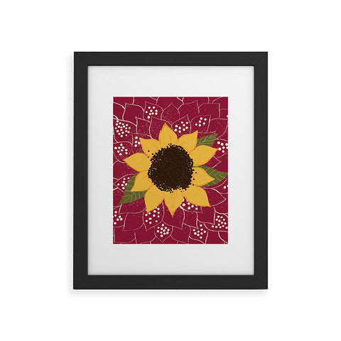 Joy Laforme Folklore Sunflower Framed Art Print