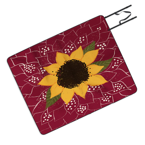 Joy Laforme Folklore Sunflower Picnic Blanket