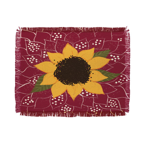 Joy Laforme Folklore Sunflower Throw Blanket