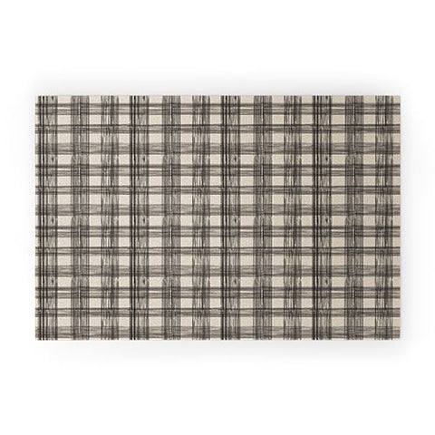 Joy Laforme Gingham Check Welcome Mat