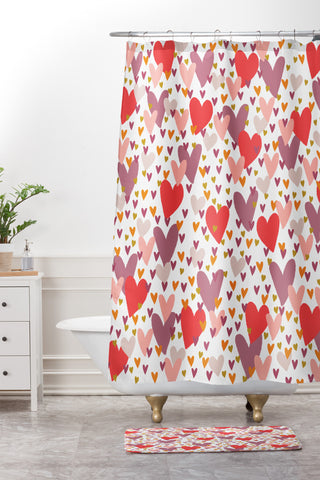 Joy Laforme Heart You Shower Curtain And Mat