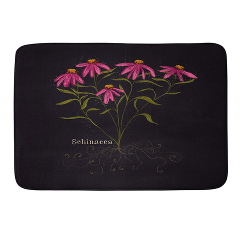 Joy Laforme Herb Garden Echinacea Memory Foam Bath Mat